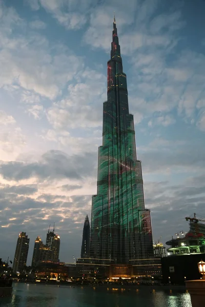 Dubai Emirados Árabes Unidos Janeiro 2016 Burj Khalifa Megatall Skyscraper — Fotografia de Stock