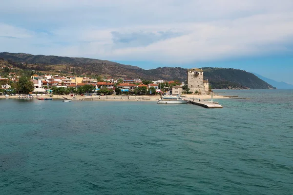 Ouranoupoli Península Athos Chalkidiki Grecia Ouranoupoli Anteriormente Ouranopolis Ciudad Del —  Fotos de Stock