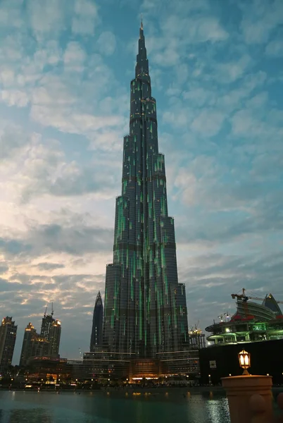 Dubai Emirados Árabes Unidos Janeiro 2016 Burj Khalifa Megatall Skyscraper — Fotografia de Stock