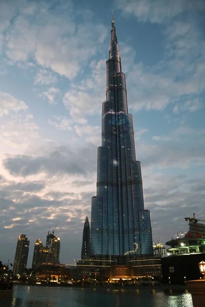 Dubai Emirados Árabes Unidos Janeiro 2016 Burj Khalifa Megatall Skyscraper — Fotografia de Stock