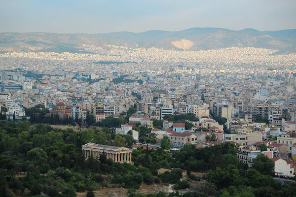 Buildings in centre of Athens in Greece