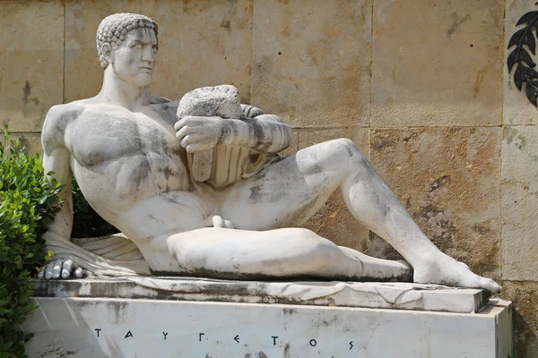 Pomnik Leonidasa Termopil Grecja — Zdjęcie stockowe