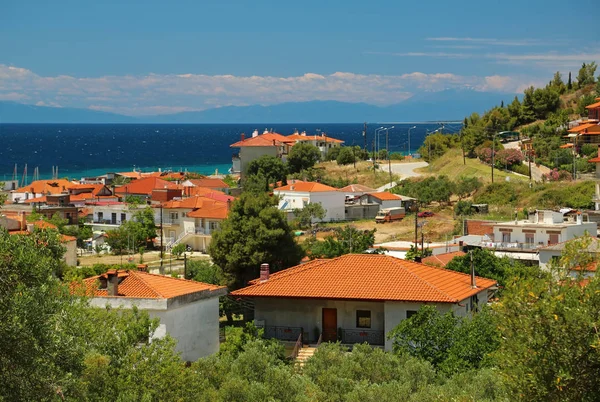 Beautiful Nea Skioni Village Kassandra Peninsula Chalkidiki Greece — Stock Photo, Image