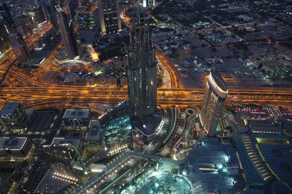 Оае Дубай Січня 2016 Погляд Вечір Downtown Від 125 Поверсі — стокове фото