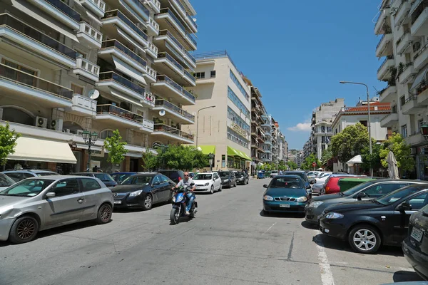 Tráfico por carretera en Salónica, Grecia — Foto de Stock