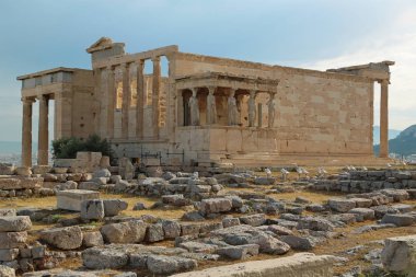 Erechtheion - antik tapınak Atina Akropol, Yunanistan