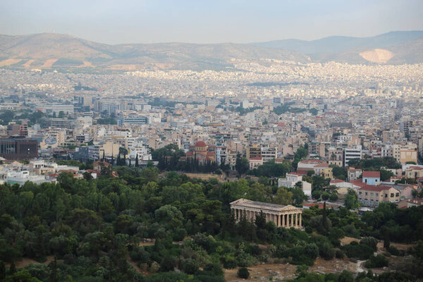 Buildings in centre of Athens in Greece