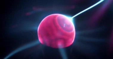 İçinde soy gaz bulunan plazma küresi ve iç küreden dış küreye kadar uzanan lifler. Elektromanyetik etkileşimler plazma küresindeki parıldayan liflerden sorumludur. Aynı zamanda iyonlaştırıcı olarak çalışıyor.