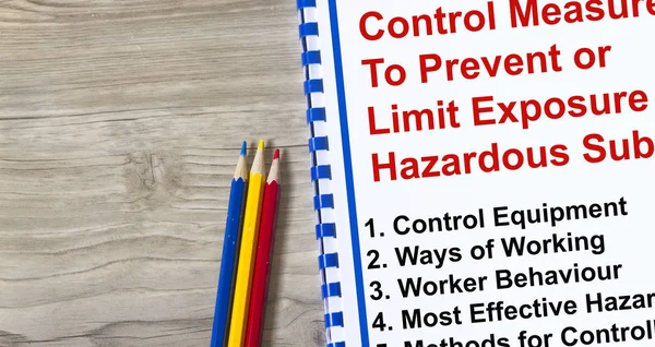 Control Measure Limit Exposure Hazardous Substance Concept — Stock Photo, Image