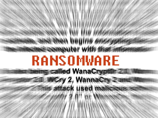 Ransomware Rąbanie Oprogramowanie Wirus Malware Promieniowe Rozmycie Definicji Jasne — Zdjęcie stockowe