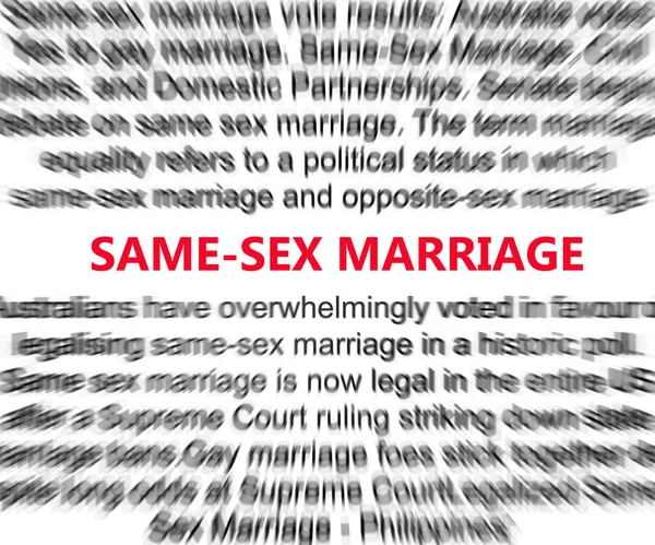 Concetto Matrimonio Omosessuale Definizione Sfumata Radialmente Leggibile — Foto Stock