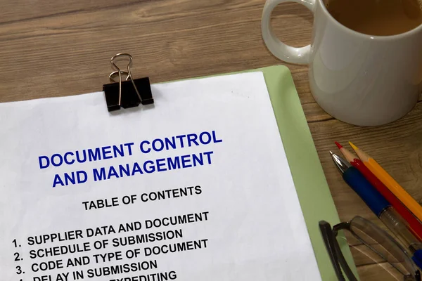 Gestión Del Controlador Documentos Concepto Para Control Documentos — Foto de Stock