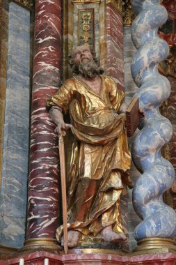 Aziz Paul, heykel Katedrali varsayım Varaždin, Hırvatistan'ın sunak üzerinde 