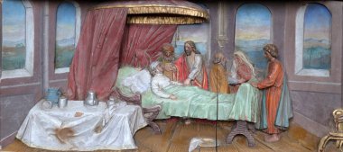 Peter'ın karısı mihrabını Stitar, Hırvatistan aziz Matthew kilise annesi şifa