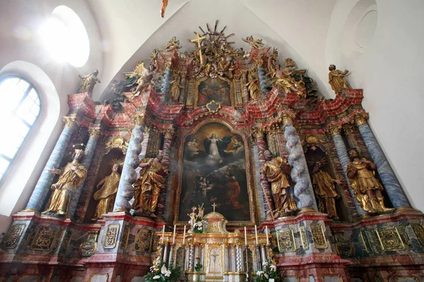Hauptaltar Der Mariä Himmelfahrt Kathedrale Varazdin Kroatien — Stockfoto