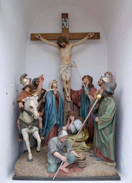 Golgotha Jezus Sterft Aan Het Kruis Kerk Van Saint Matthew — Stockfoto