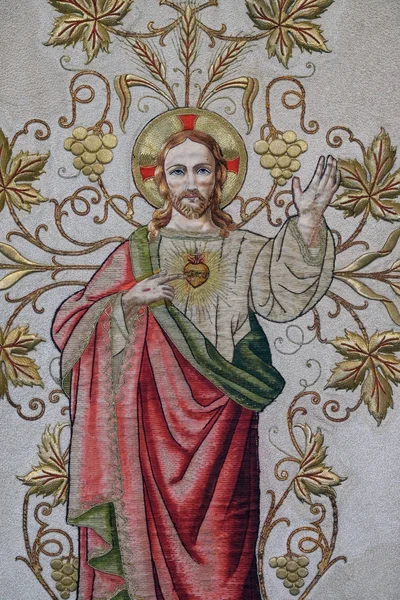 Jesus Christ Detail Church Vestment Church Saint Matthew Stitar Croatia — Stock Photo, Image