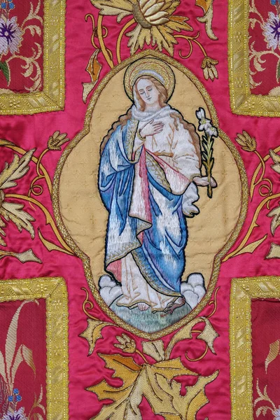 Maryi Panny Wszystko Szata Liturgiczna Kościoła Kościół Mateusza Stitar Chorwacja — Zdjęcie stockowe