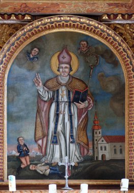 Saint Wolfgang, mihrabını kilise St. Wolfgang Vukovoj, Hırvatistan 