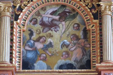 Melekler, mihrabını kilise St. Wolfgang Vukovoj, Hırvatistan
