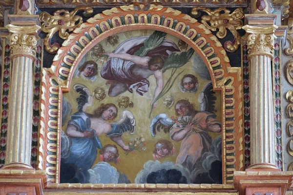 Άγγελοι Altarpiece Στο Εκκλησάκι Του Wolfgang Vukovoj Κροατία — Φωτογραφία Αρχείου