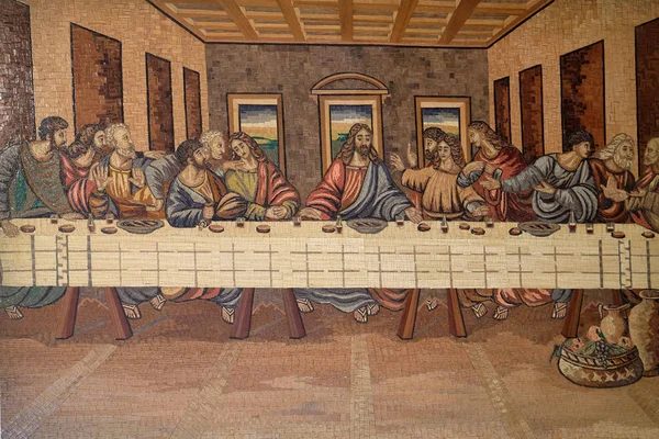 Das Letzte Abendmahl Des Christus Und Der Jünger Kirche Der — Stockfoto