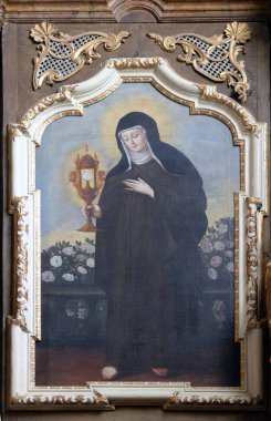 Clare Assisi, Saint John Baptist Kilisesi Varaždin, Hırvatistan mihrabını aziz