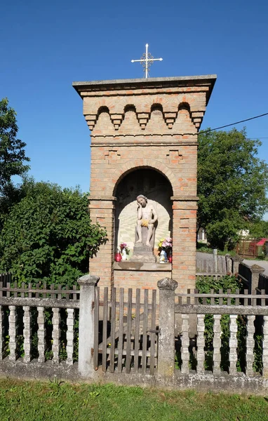 Catholic Wayside Shrine Statue Jesus Good Friday Scitarjevo Croatia — Stock Photo, Image