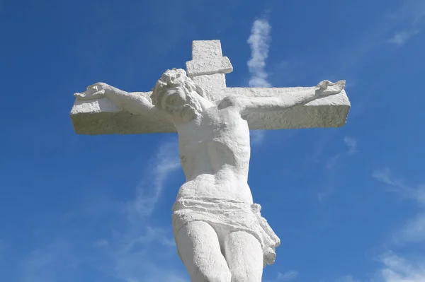 Crucifixion Devant Église Paroissiale Assomption Vierge Marie Gora Croatie — Photo