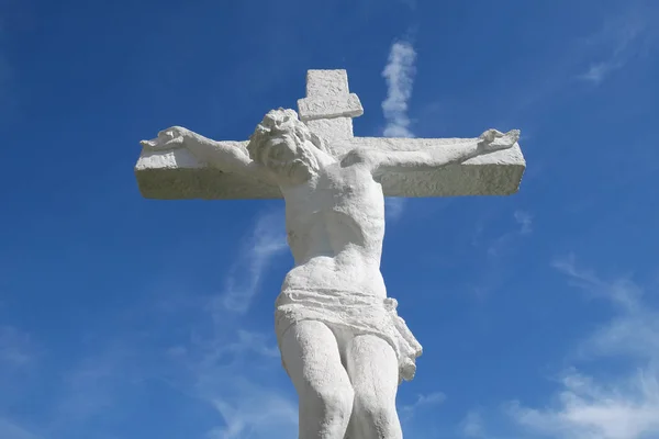 Kreuzigung Vor Der Pfarrkirche Mariä Himmelfahrt Gora Kroatien — Stockfoto