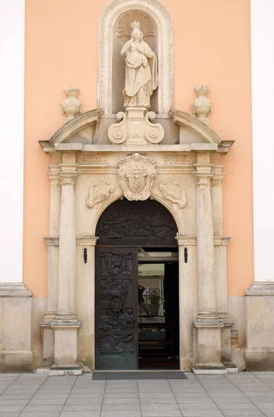 Entré Portal Domkyrkan Antagandet Varaždin Kroatien — Stockfoto