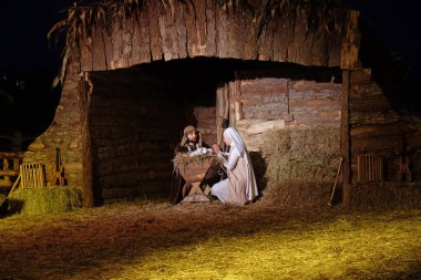 Dini ruhu içinde Zagreb Advent özellikle nerede topluluk Cenacolo canlı Christmas Doğum sahnesi, 20 Aralık 2016 düzenler Katedrali, önü hissedebiliyorum.