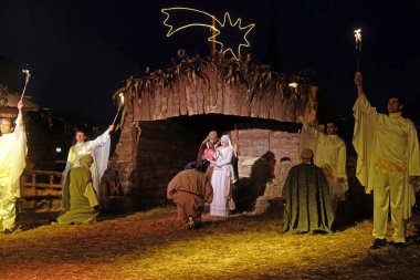Dini ruhu içinde Zagreb Advent özellikle nerede topluluk Cenacolo canlı Christmas Doğum sahnesi, 20 Aralık 2016 düzenler Katedrali, önü hissedebiliyorum.