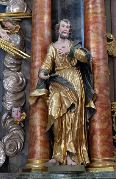 Saint James Standbeeld Het Altaar Barokke Kerk Van Onze Vrouwe — Stockfoto