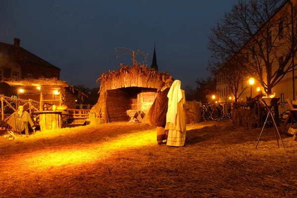 Espírito Religioso Advento Zagreb Especialmente Pode Sentir Frente Catedral Onde — Fotografia de Stock