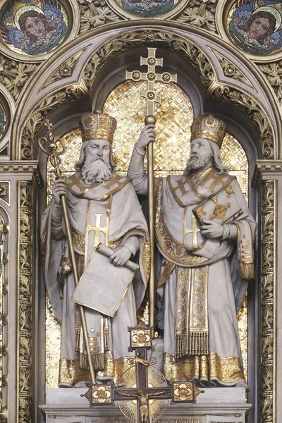 Altar San Cirilo Metodio Catedral Zagreb Dedicada Asunción María — Foto de Stock