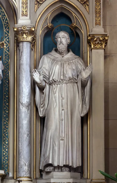 Saint Francis Altar Joseph Zagreb Cathedral Dedicated Assumption Mary — Stock Photo, Image