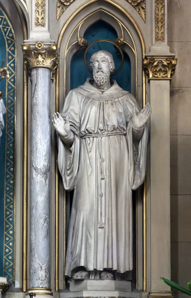 Święty Franciszek Ołtarz Świętego Józefa Zagrzebiu Katedralna Wniebowzięcia Najświętszej Maryi — Zdjęcie stockowe