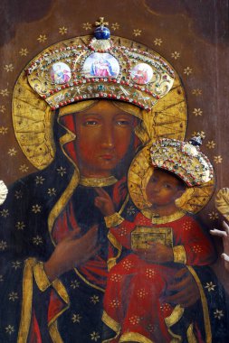 Our Lady Czestochowa mihrabını Lepoglava, Hırvatistan Immaculate Conception Kilisesi