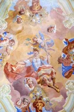 Saint George fresk Şapeli Saint George Purga Lepoglavska, Hırvatistan 