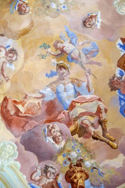 Saint George fresk Şapeli Saint George Purga Lepoglavska, Hırvatistan 