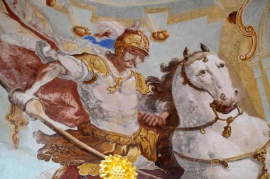 Saint George fresk Şapeli Saint George Purga Lepoglavska, Hırvatistan