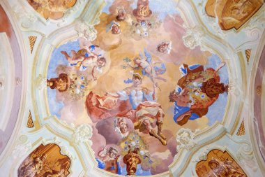 Saint George fresk Şapeli Saint George Purga Lepoglavska, Hırvatistan 