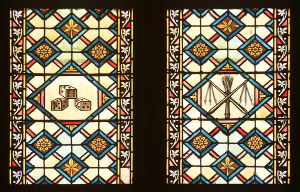 Gebrandschilderd Glas Met Scènes Passie Van Jezus Kathedraal Van Zagreb — Stockfoto