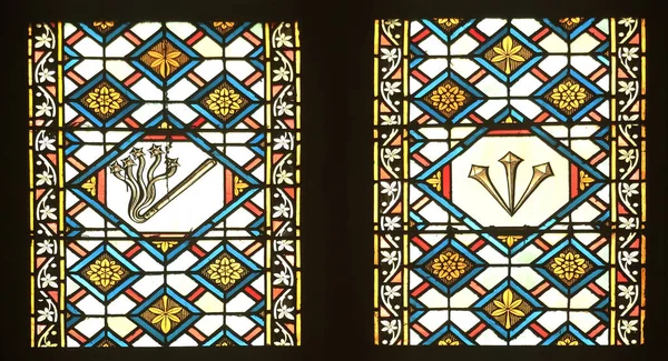 Χρωματισμένο Γυαλί Σκηνές Του Πάθους Του Ιησού Στο Ζάγκρεμπ Καθεδρικό — Φωτογραφία Αρχείου