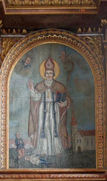 Saint Wolfgang Retábulo Capela Wolfgang Vukovoj Croácia — Fotografia de Stock