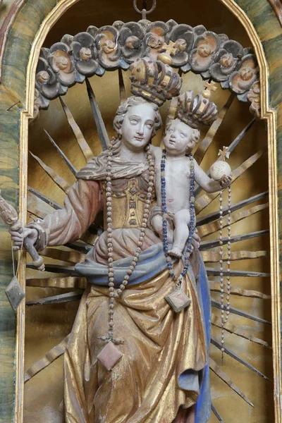 Altare Della Madonna Nella Cappella San Wolfgang Vukovoj Croazia — Foto Stock