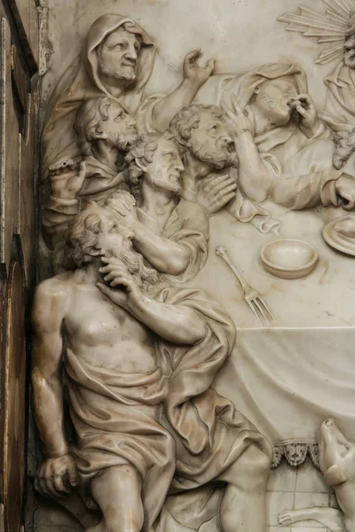 Son Akşam Yemeği Mary Varsayım Adanmış Zagreb Katedrali Altar — Stok fotoğraf