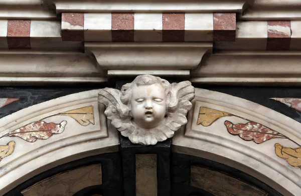 Angel Altar Last Supper Zagreb Cathedral Dedicated Assumption Mary — Stock Photo, Image