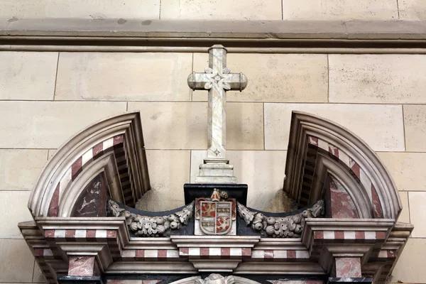 Croix Autel Dernière Cène Dans Cathédrale Zagreb Dédiée Assomption Marie — Photo